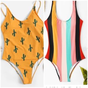 2 one piece bathing suits